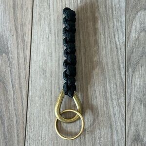 Braided Nylon and Brass Keychain